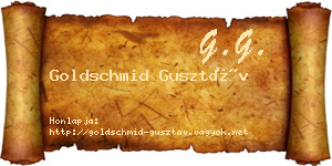 Goldschmid Gusztáv névjegykártya